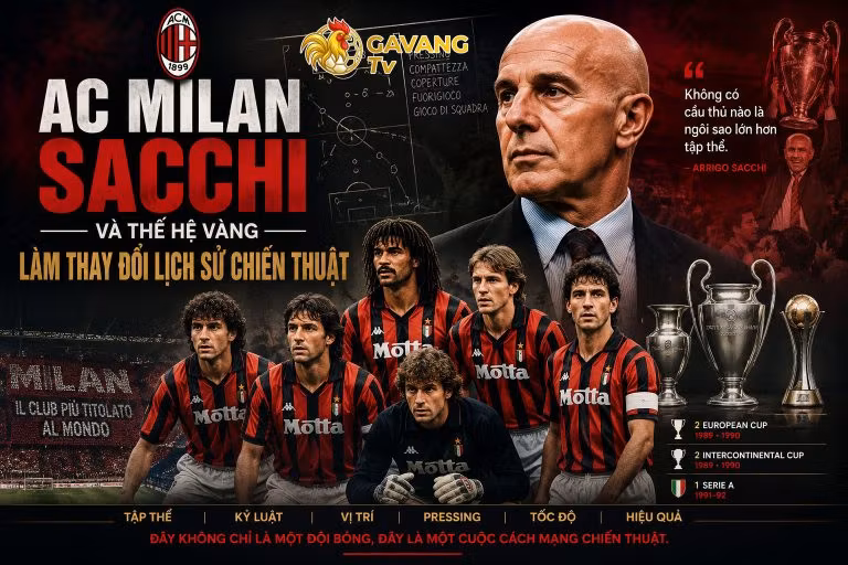 AC Milan Sacchi và thế hệ vàng làm thay đổi lịch sử chiến thuật