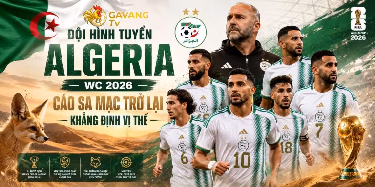 Đội hình tuyển Algeria WC 2026: Cáo sa mạc trở lại khẳng định vị thế